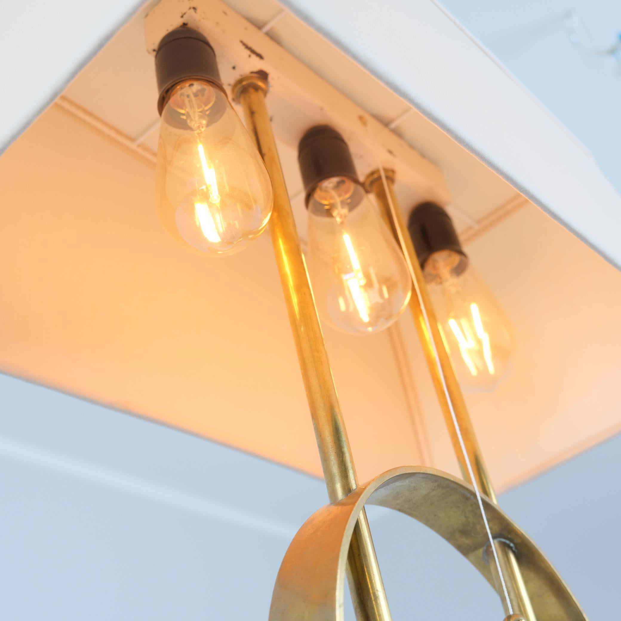 Exceptional Commissioned 'HOK' Paavo Tynell Floor Lamp in Brass, Taito 1948 For Sale 1