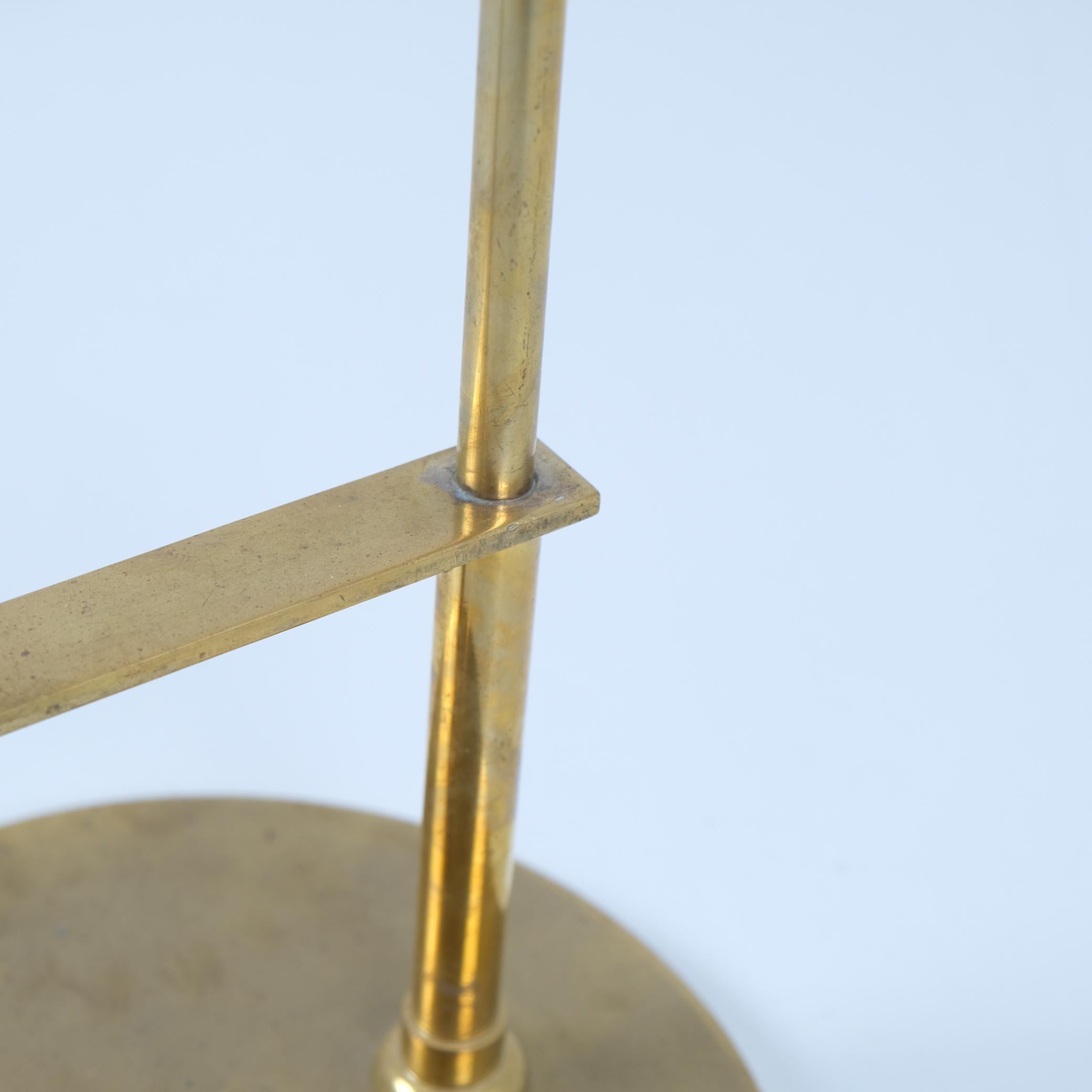 Exceptional Commissioned 'HOK' Paavo Tynell Floor Lamp in Brass, Taito 1948 For Sale 4