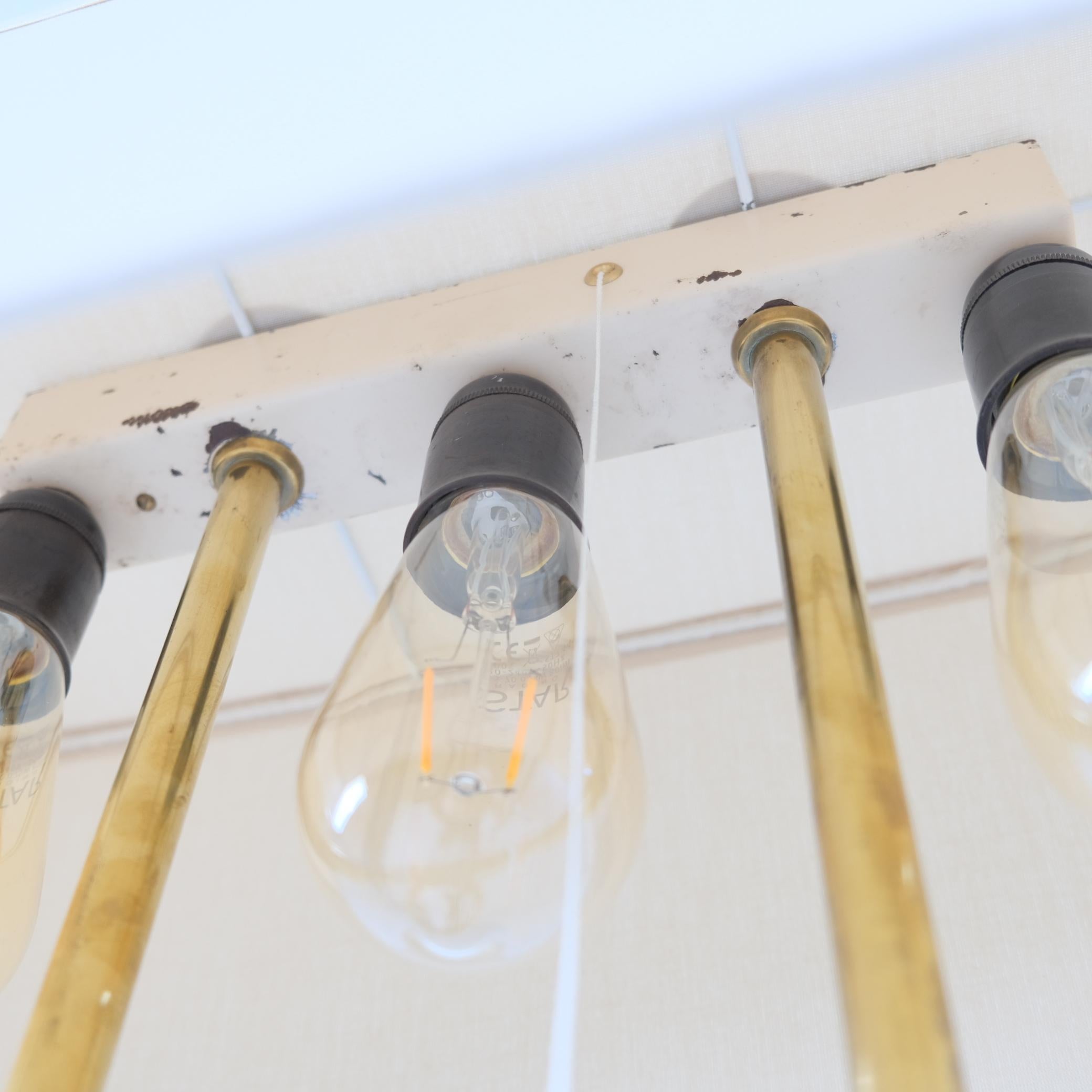 Exceptional Commissioned 'HOK' Paavo Tynell Floor Lamp in Brass, Taito 1948 For Sale 5