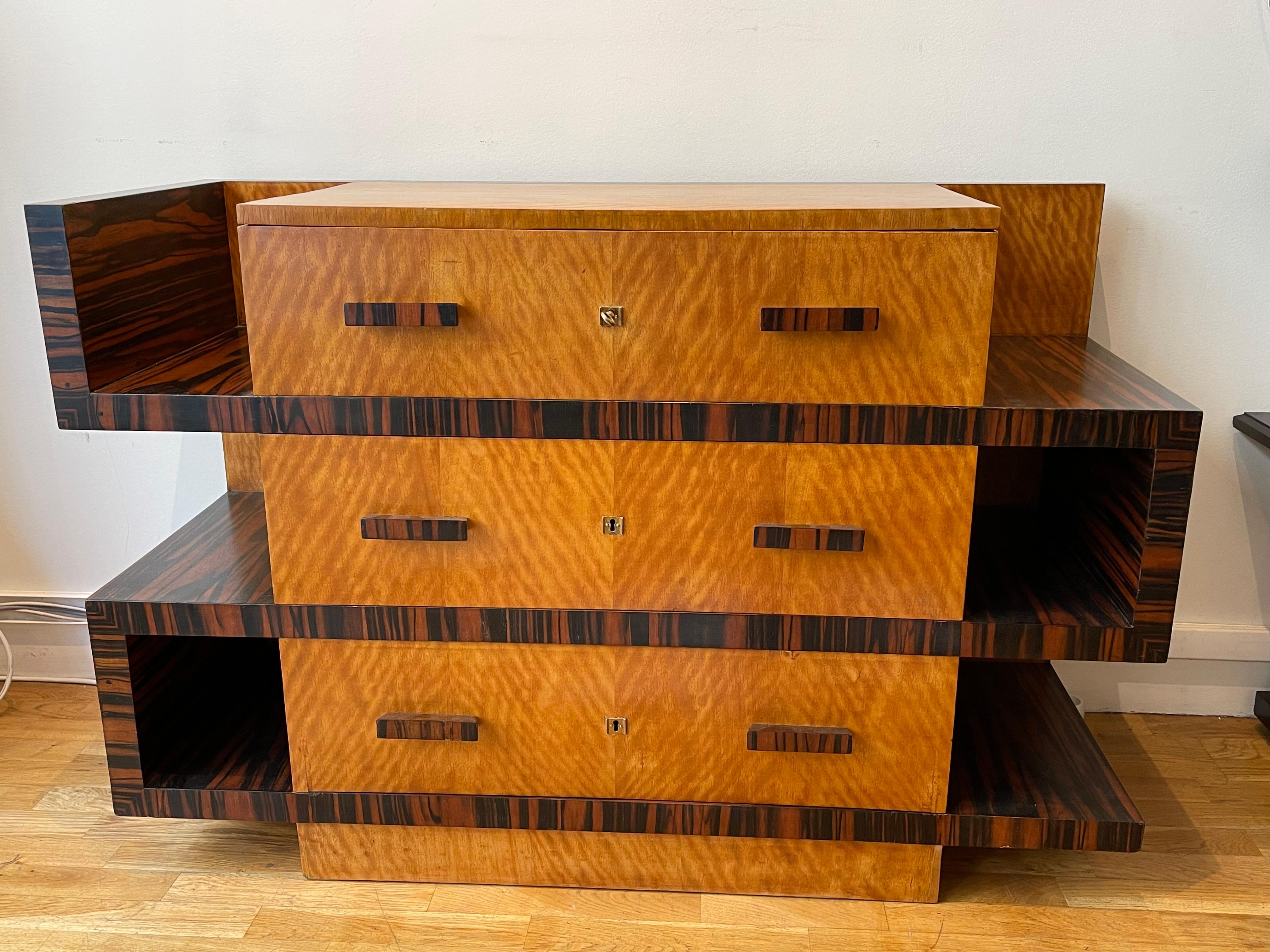 French Exceptional Commode by Jacques Adnet, France, Art Deco, circa 1928 For Sale