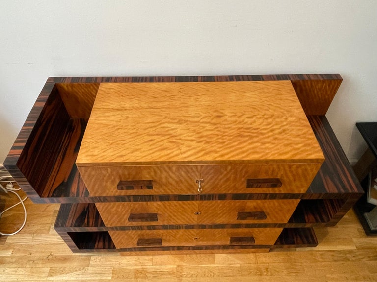 Exceptional Commode by Jacques Adnet, France, Art Deco, circa 1928 For Sale 2