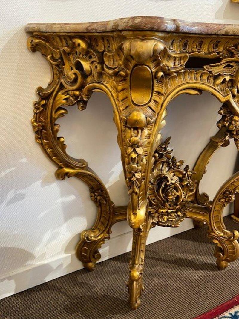 Exceptional Console and Its Mirror In Good Condition In Saint-Ouen, FR