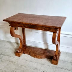 Exceptional Console in alder veneer, Empire / Karl Johan, Sweden early 1800s