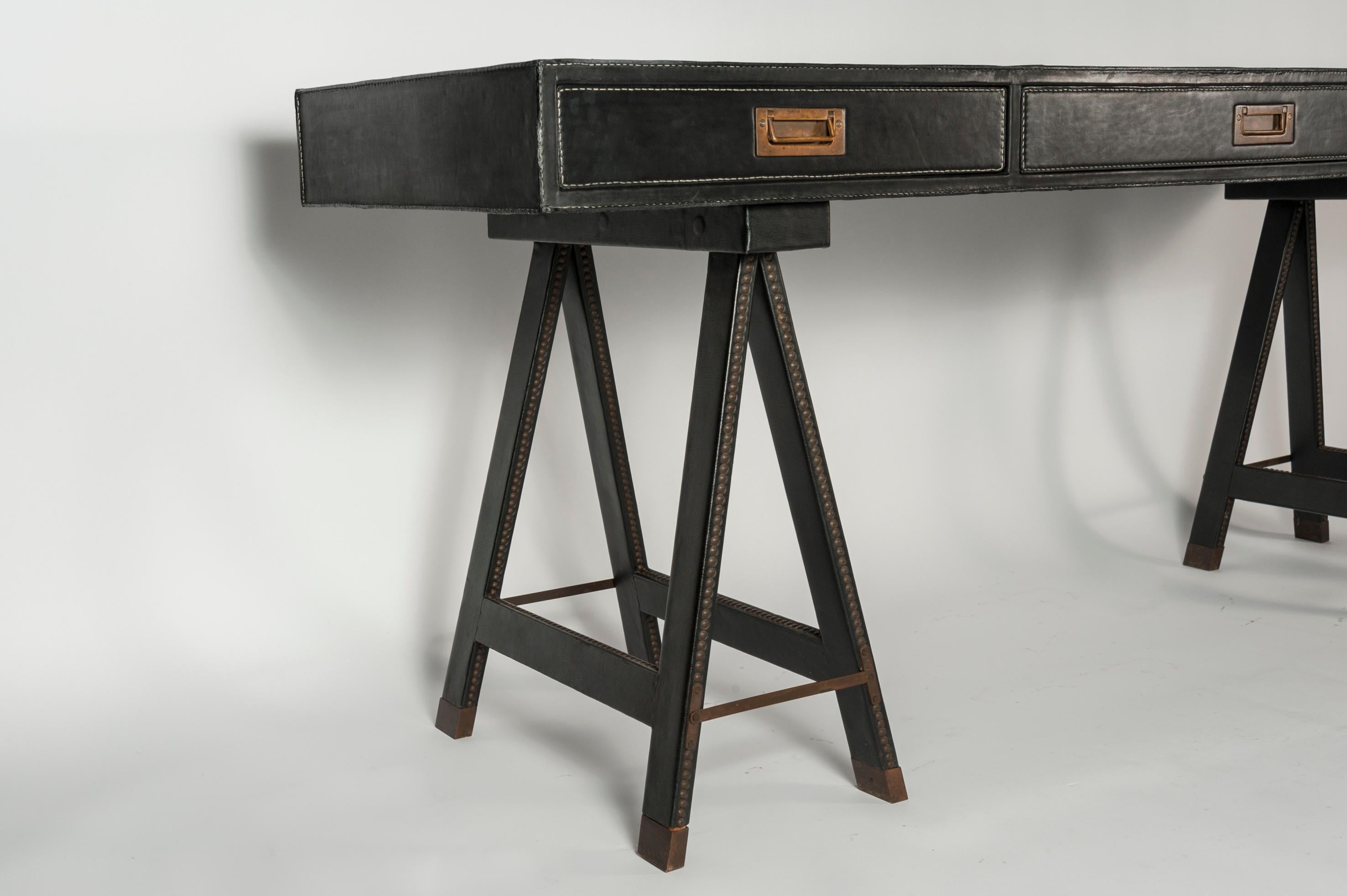 French Exceptional Console or Desk by Jacques Adnet