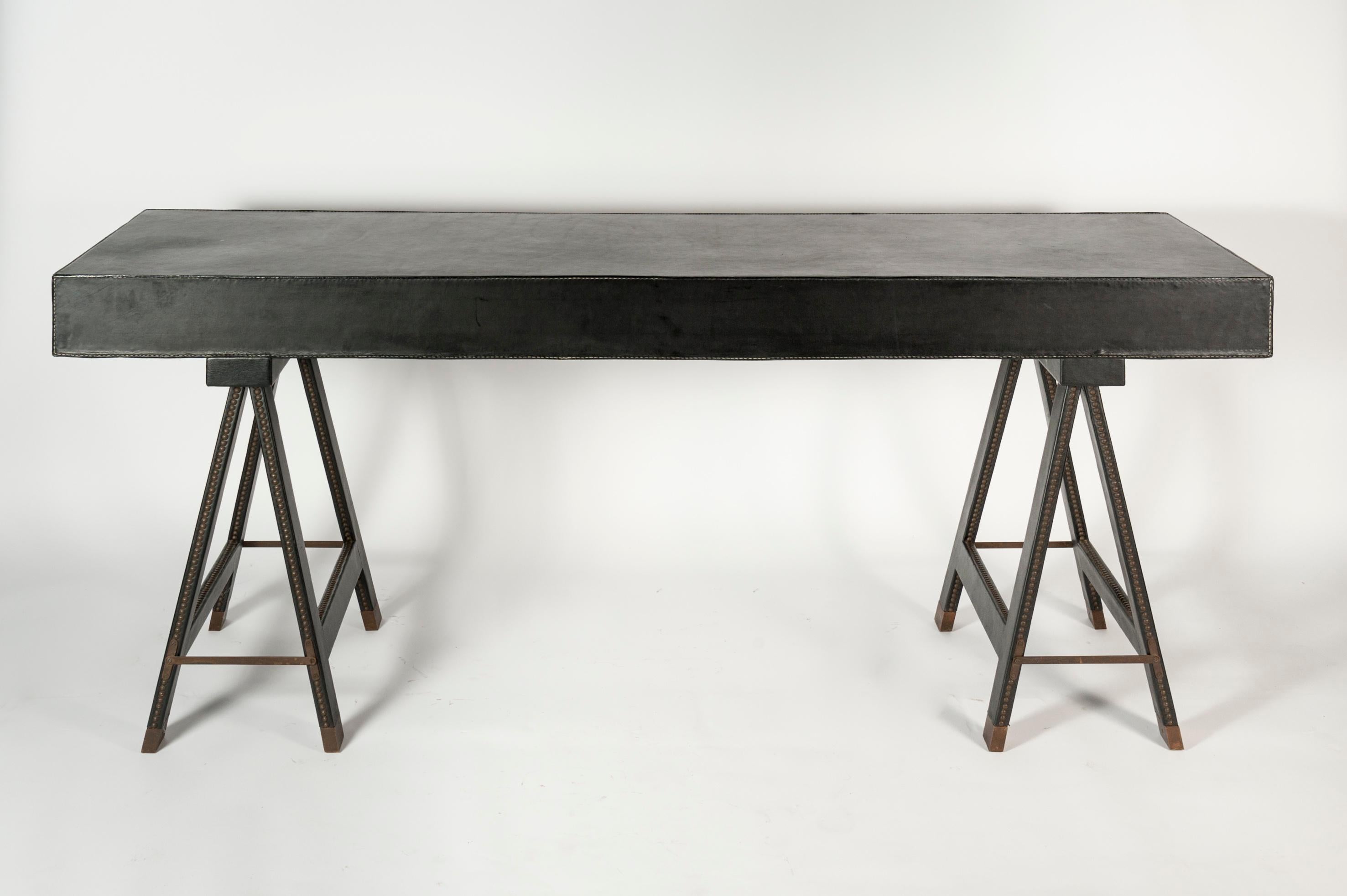 Exceptional Console or Desk by Jacques Adnet 2
