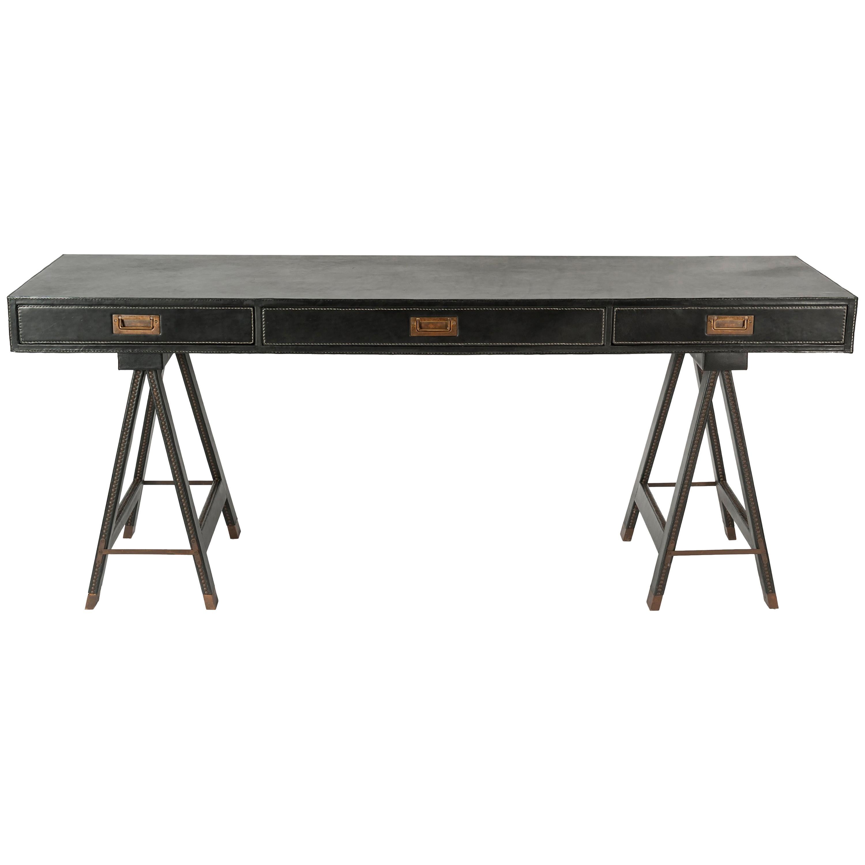 Exceptional Console or Desk by Jacques Adnet