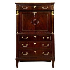 Exceptional Consulate Period Mahogany Secretary 1800s -1X42