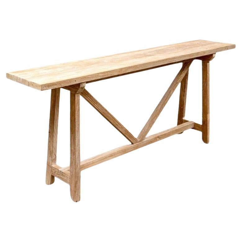 Außergewöhnlicher Zeitgenössischer Konsolentisch aus Eichenholz in Keramik