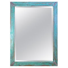 Exceptional Copper and Silver Beveled Wall Mirror