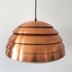 Exceptional Copper Beehive Pendant Lamp by Hans-Agne Jakobsson, Sweden, 1960s