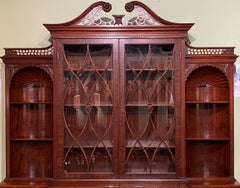 Exceptional Custom Mahogany Breakfront Server Cabinet by Joseph Gerte, Boston