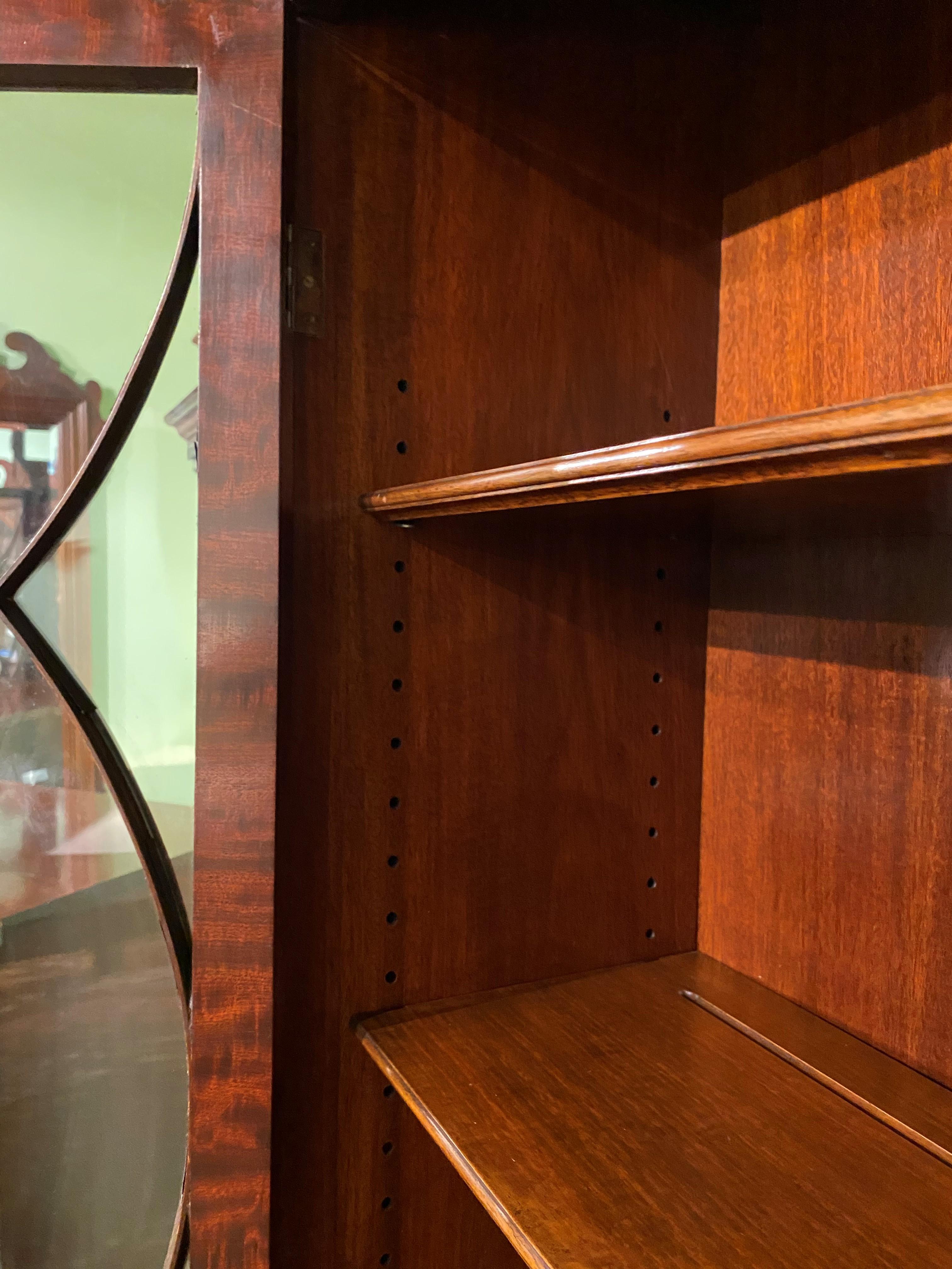 20th Century Exceptional Custom Mahogany Breakfront Server Cabinet by Joseph Gerte, Boston For Sale