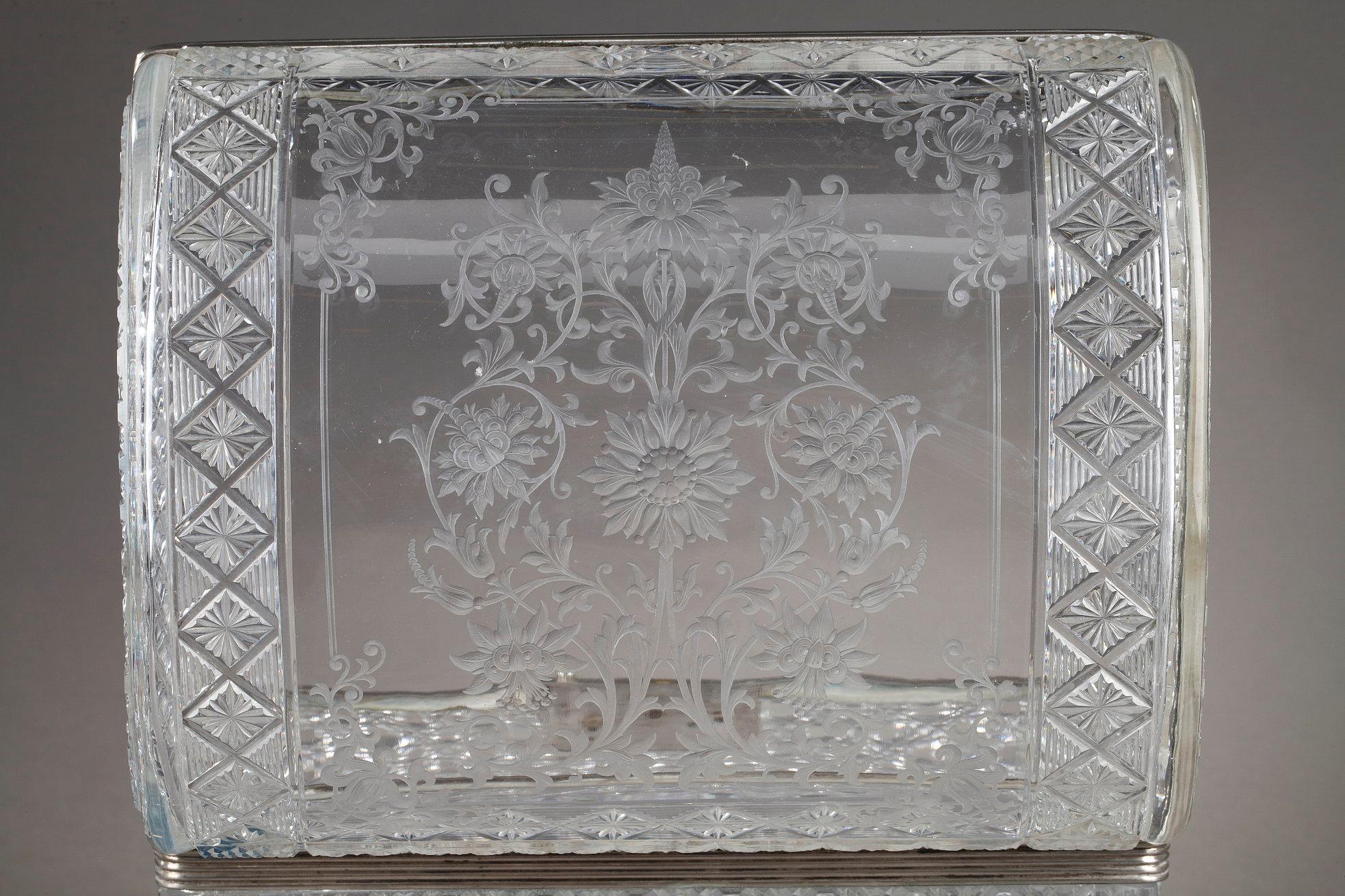 Exceptional Cut Crystal Rectangular Case from Baccarat, XIX Period 5