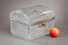 Excepcional Estuche Rectangular de Cristal Tallado de Baccarat, Periodo XIX