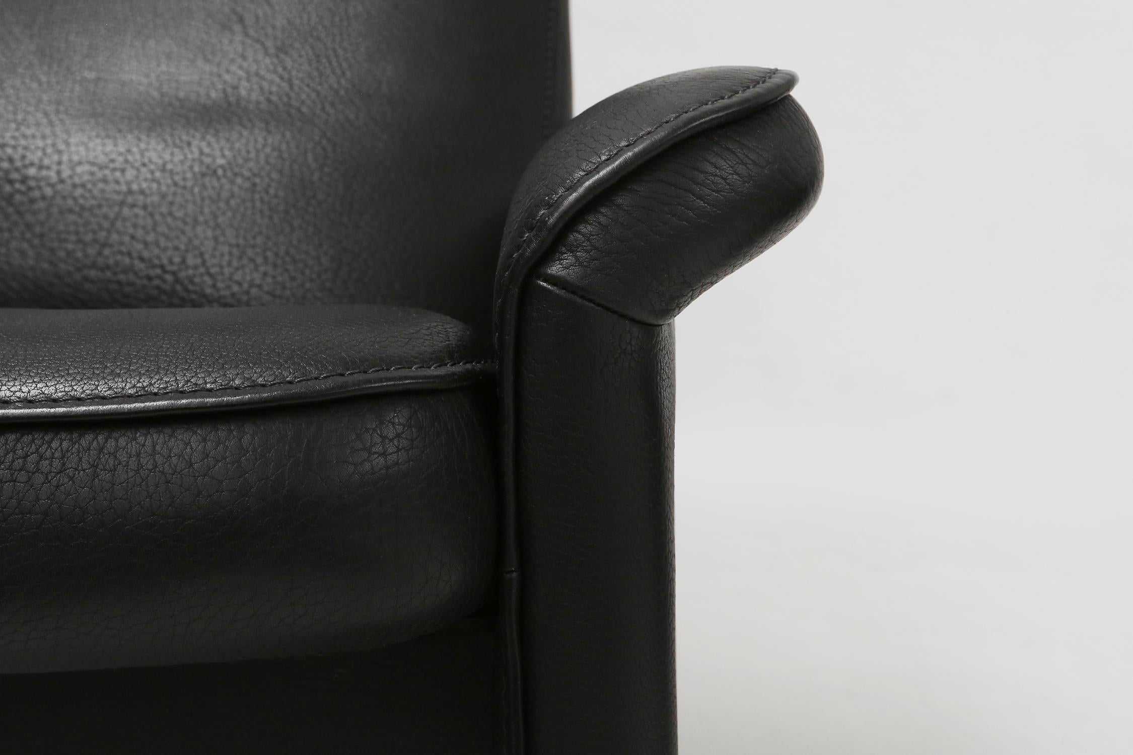 Exceptional De Sede DS50 lounge chair in black leather, Switzerland ca. 1980 For Sale 6