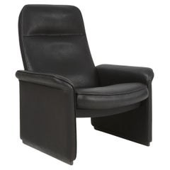 Exceptional De Sede DS50 lounge chair in black leather, Switzerland ca. 1980