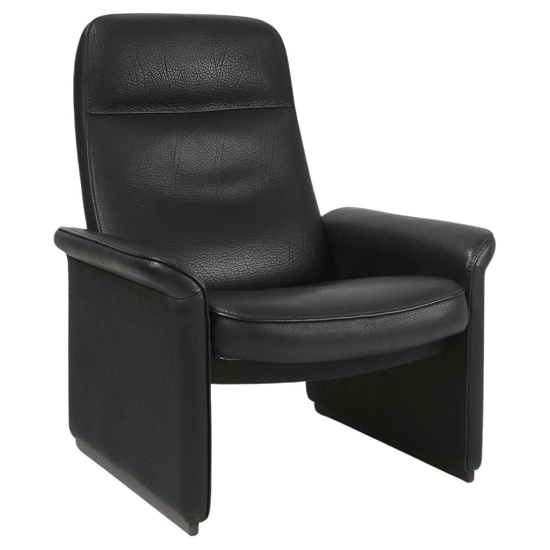 Exceptional De Sede DS50 lounge chair in black leather, Switzerland ca. 1980