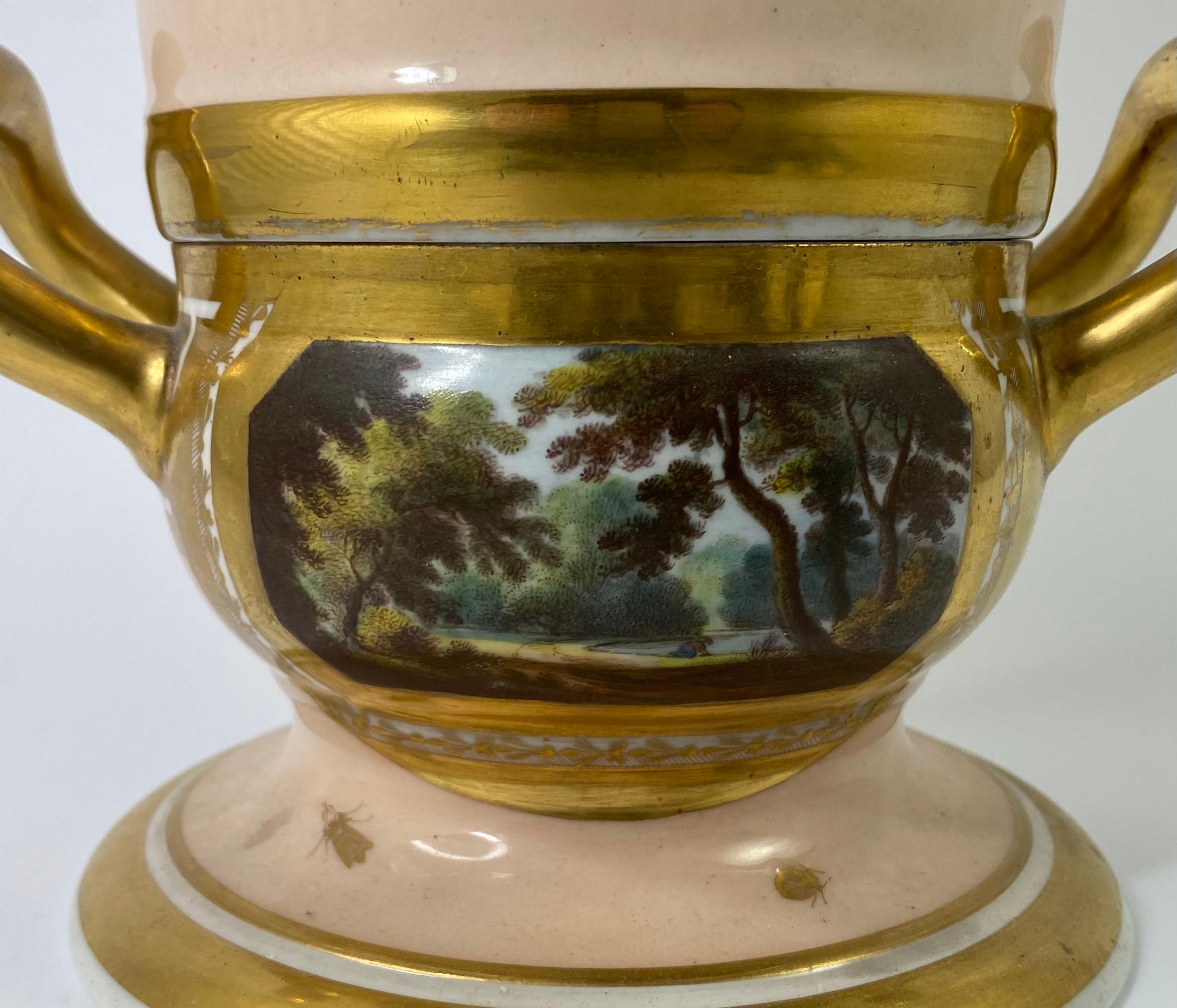 Exceptional Derby Two Part Vase. Daniel Lucas, C. 1810 In Excellent Condition In Gargrave, North Yorkshire
