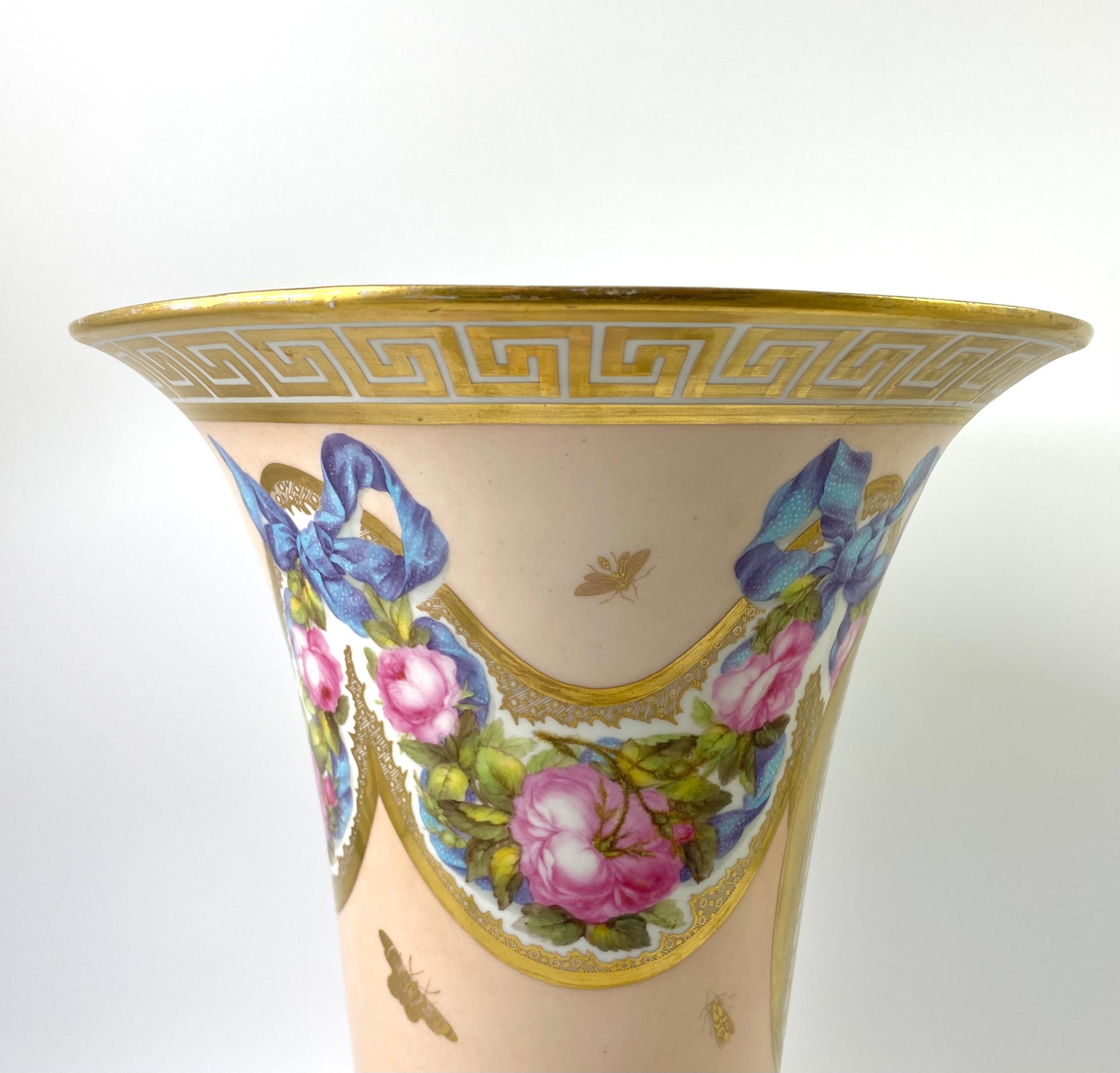 Exceptional Derby Two Part Vase. Daniel Lucas, C. 1810 1