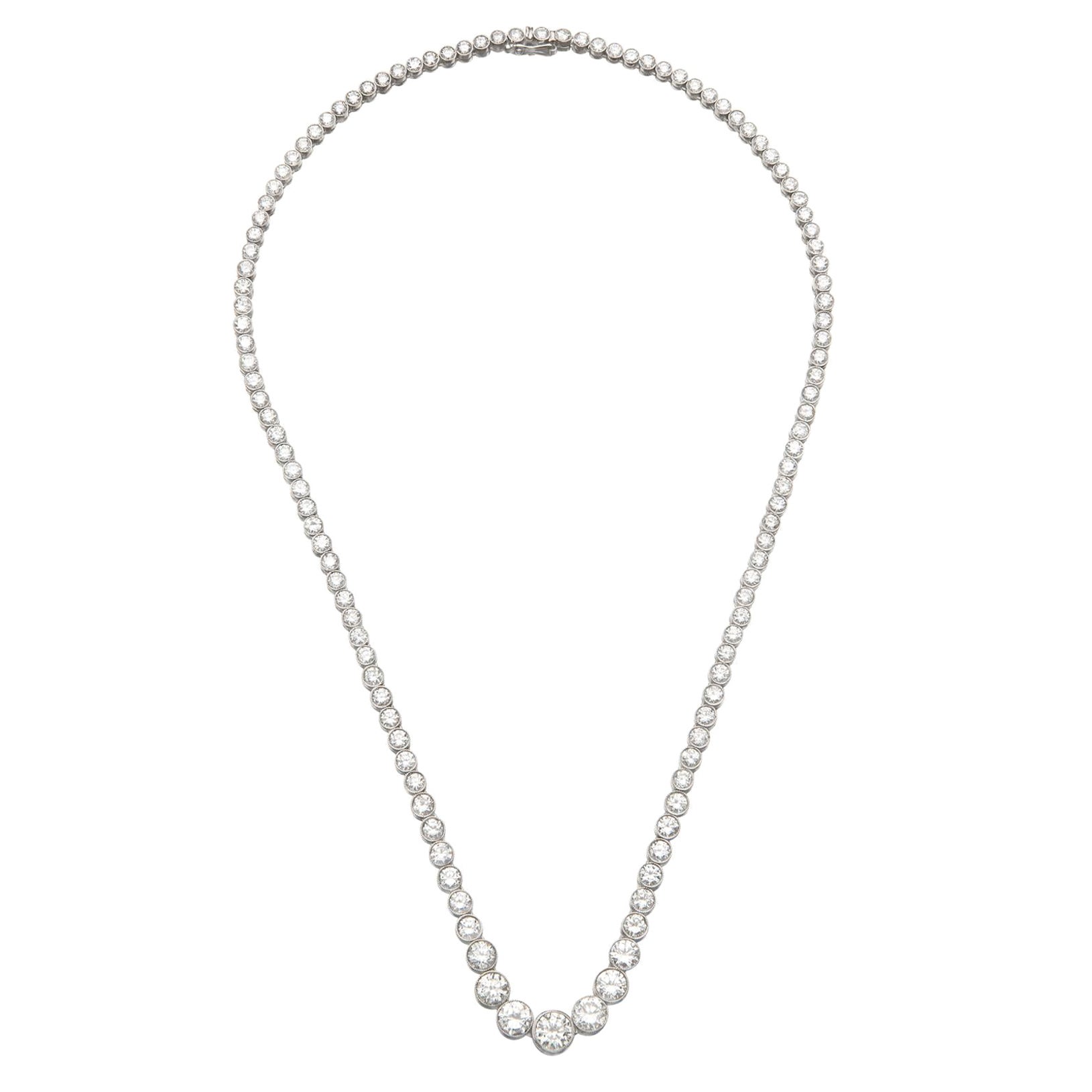 Excepcional Collar Rivière de Diamantes y Platino