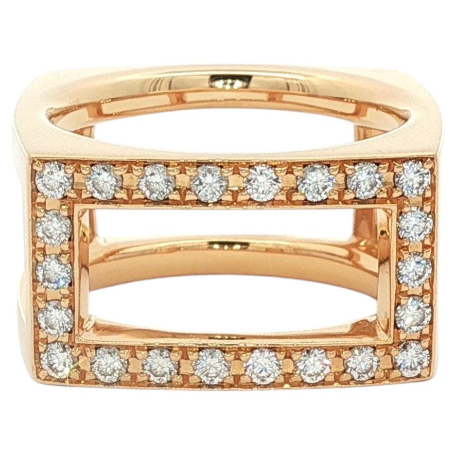 Exceptional diamond ring in 18k yellow gold For Sale