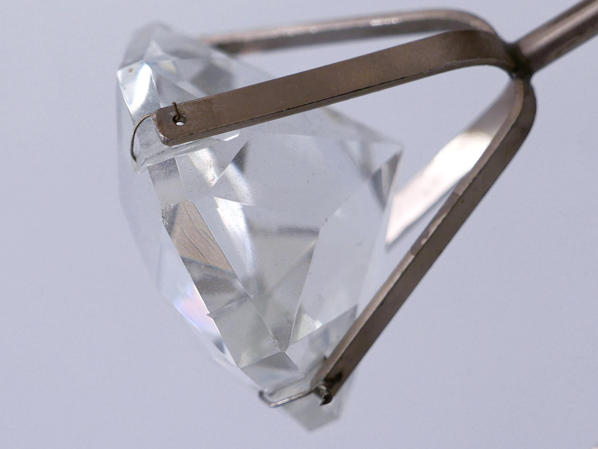Exceptionnel grand lustre en verre de cristal en forme de diamant de Bakalowits & Sons en vente 8