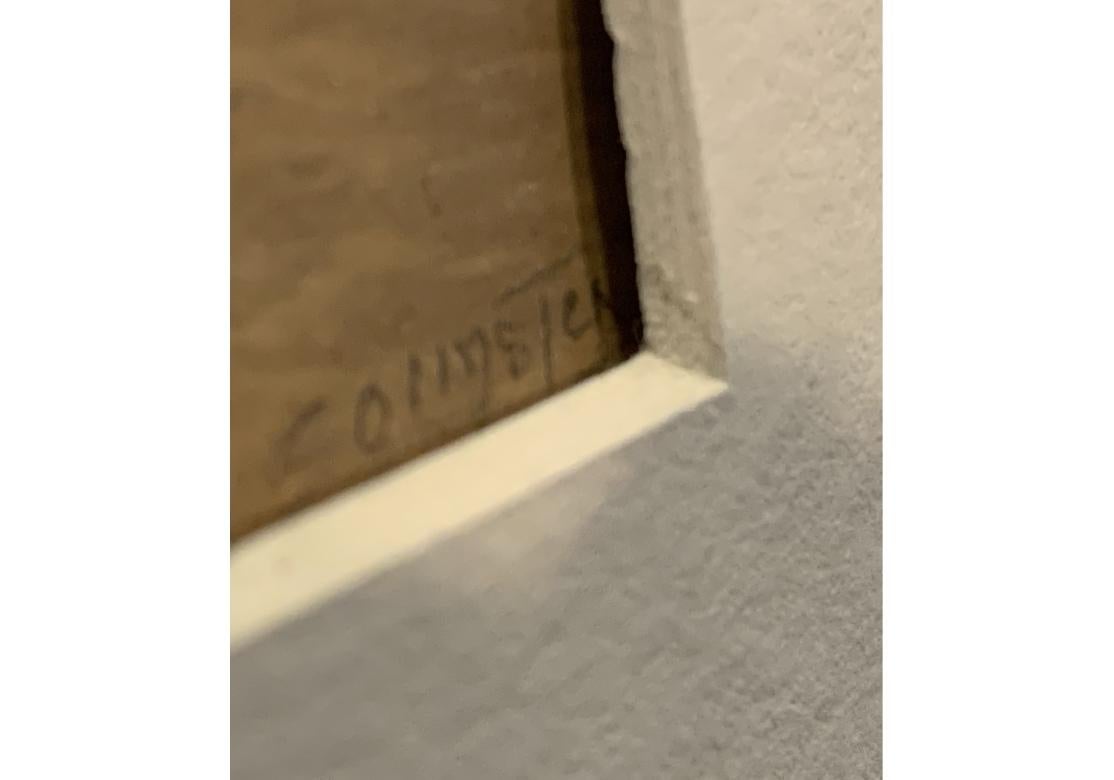 Verre Exceptionnelle aquarelle réduite signée d'une résidence en vente