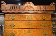 Exceptional Donald Dunlap Tiger Maple Two Part Highboy or High Chest