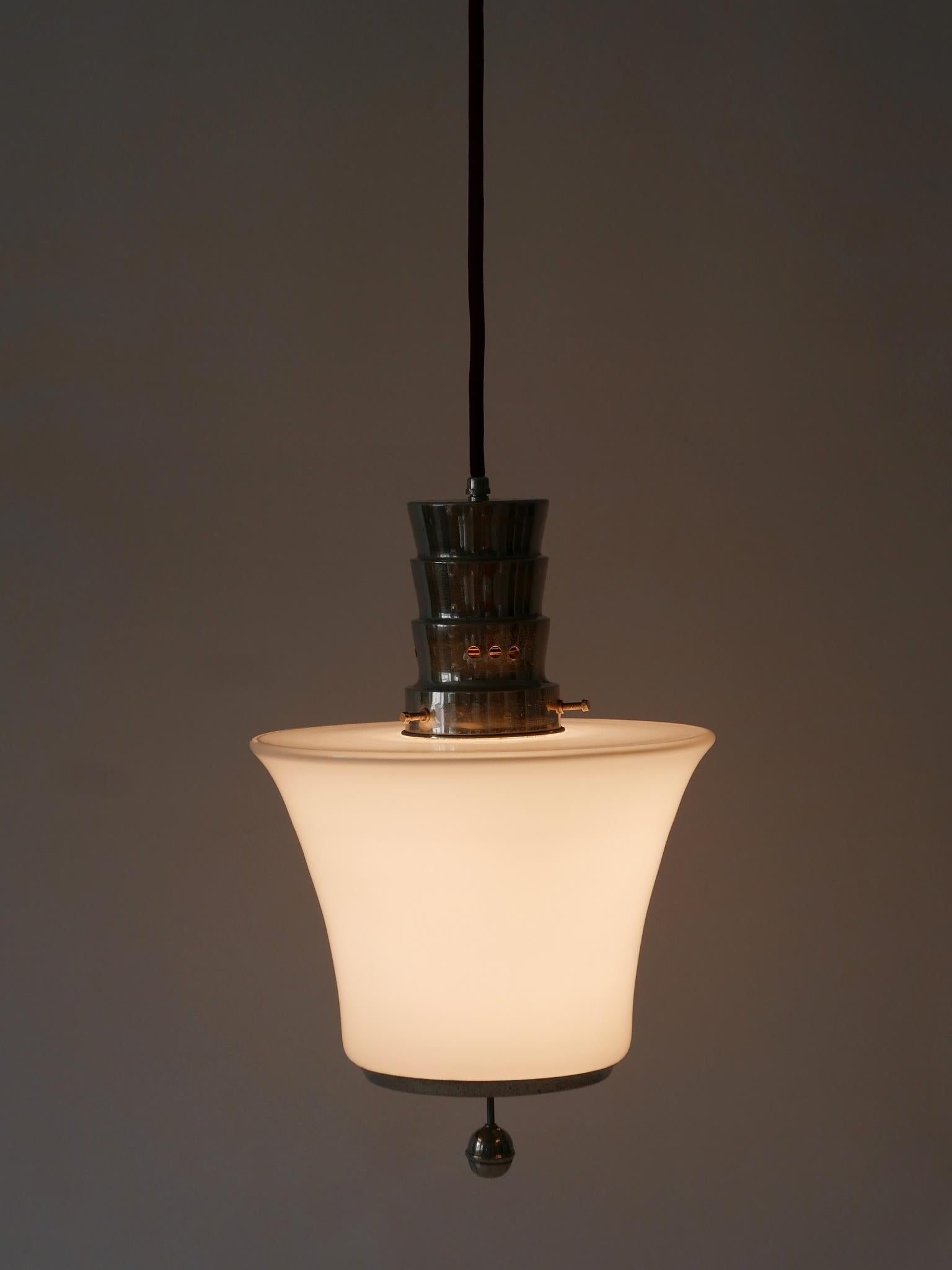 Exceptional Dr. Twerdy Original Bauhaus Art Deco Pendant Lamp, 1920s, Germany For Sale 4