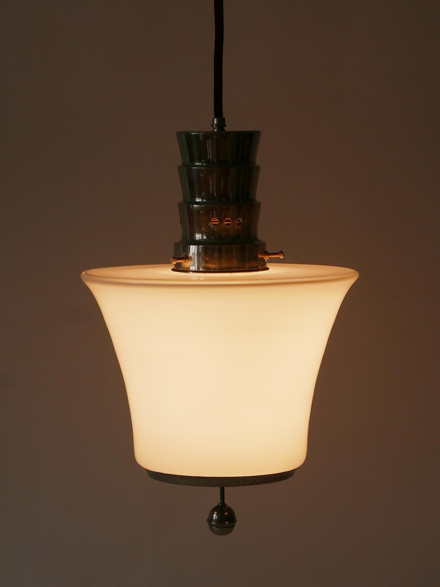 Exceptionnelle lampe à suspension Art Déco Dr. Twerdy originale du Bauhaus, années 1920, Allemagne en vente 5
