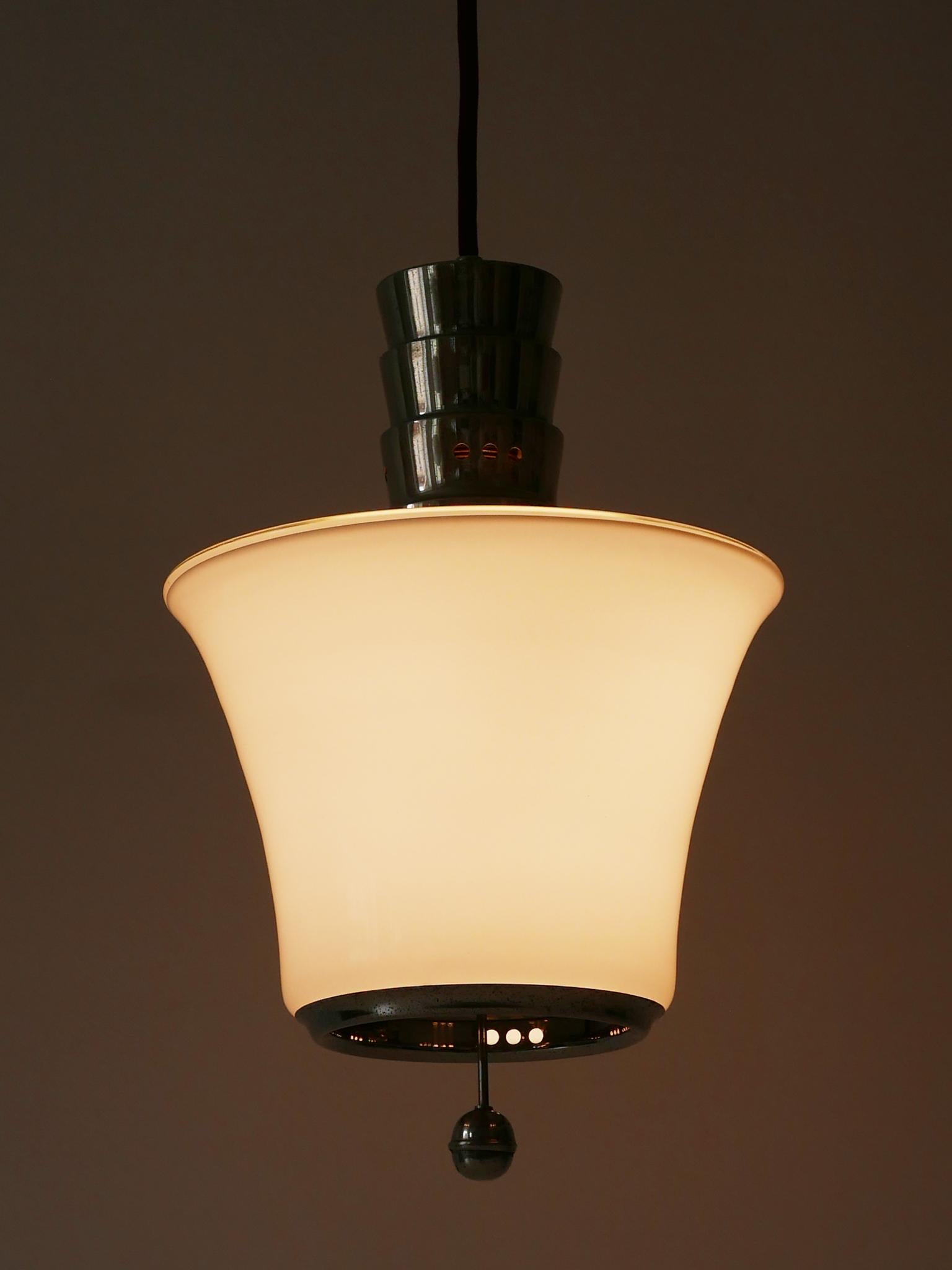 Exceptionnelle lampe à suspension Art Déco Dr. Twerdy originale du Bauhaus, années 1920, Allemagne en vente 8