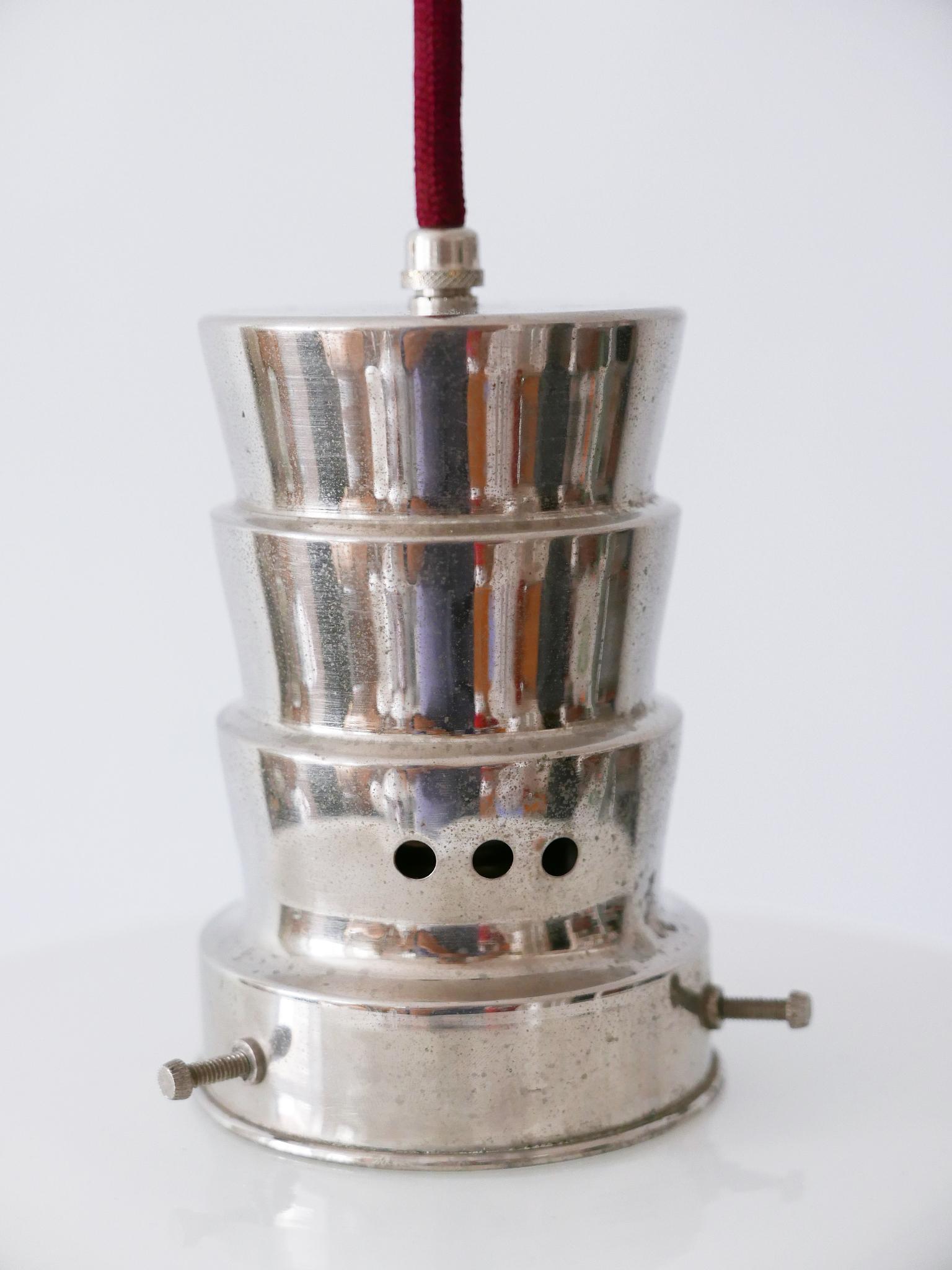 Exceptionnelle lampe à suspension Art Déco Dr. Twerdy originale du Bauhaus, années 1920, Allemagne en vente 11