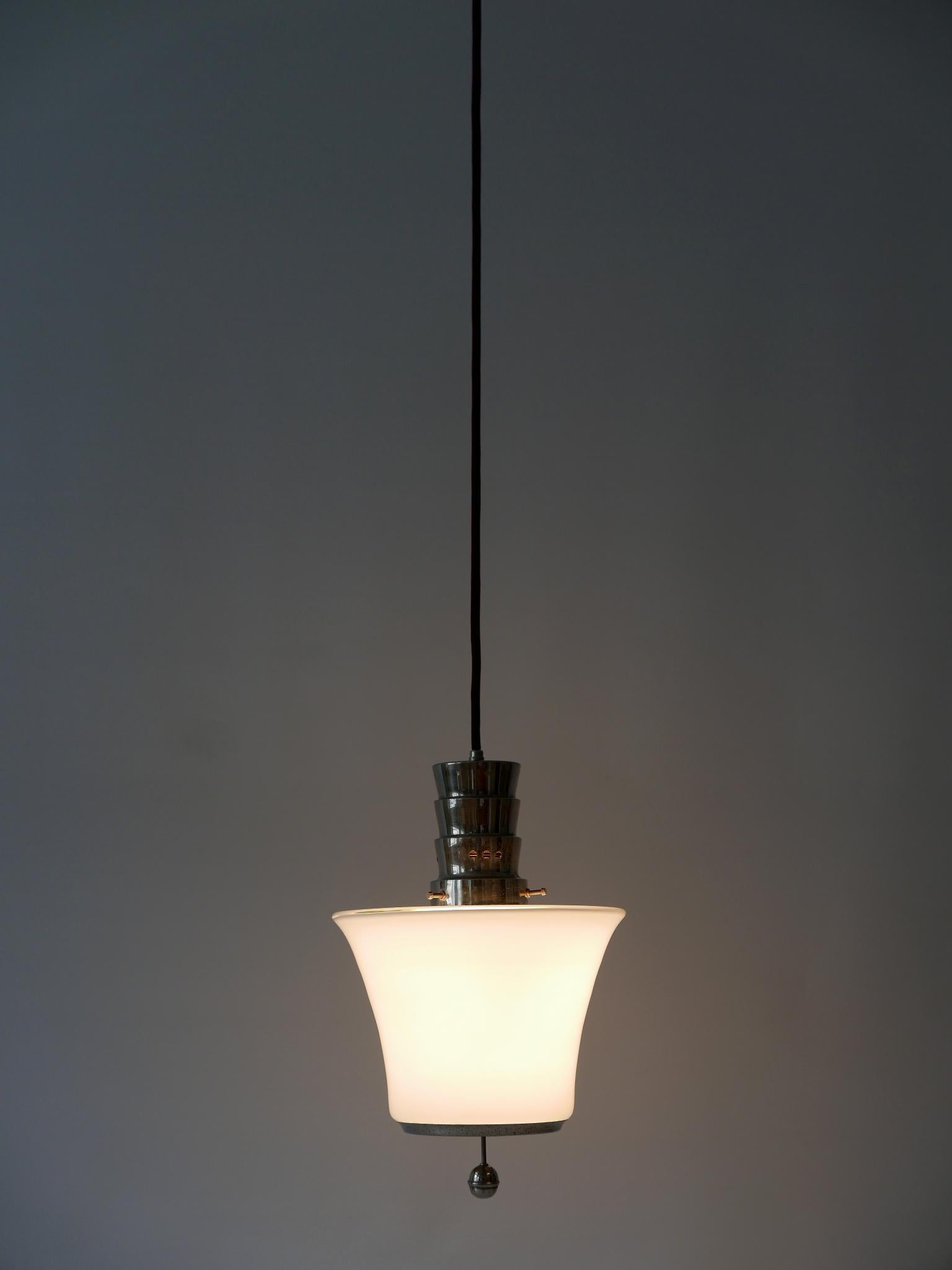 Exceptional Dr. Twerdy Original Bauhaus Art Deco Pendant Lamp, 1920s, Germany For Sale 2