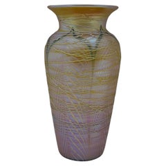 Exceptional Durand Art Nouveau Period Gold Threaded Vase