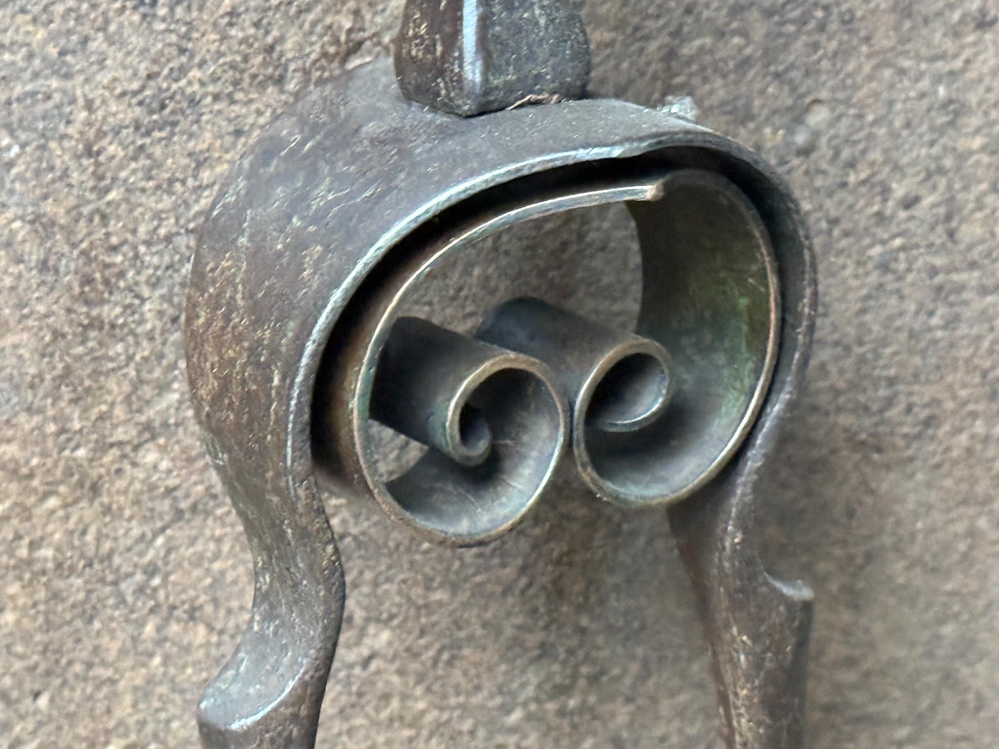 Exceptional Dutch Art Nouveau Fireplace Tools For Sale 5