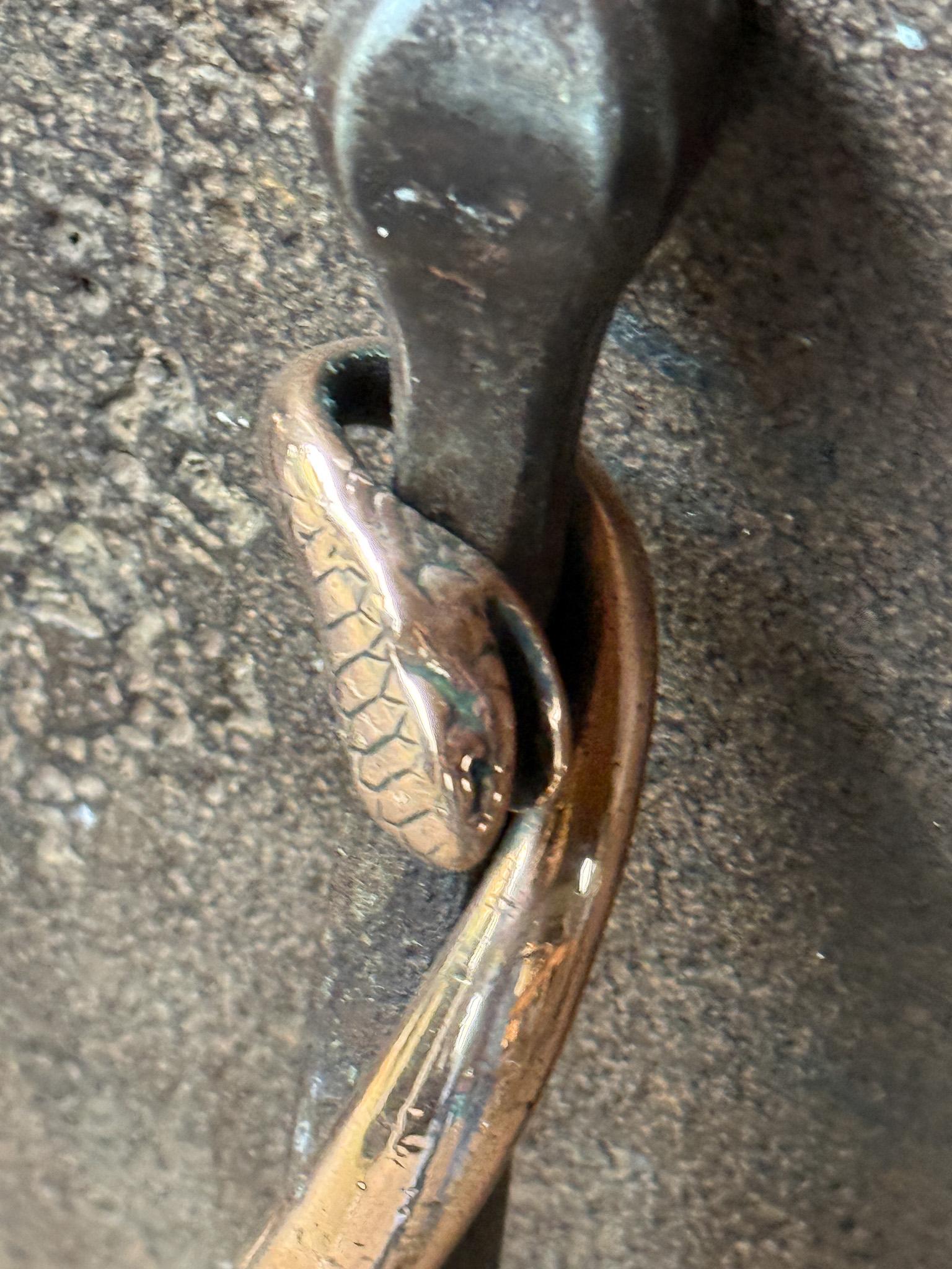 20th Century Exceptional Dutch Art Nouveau Fireplace Tools For Sale