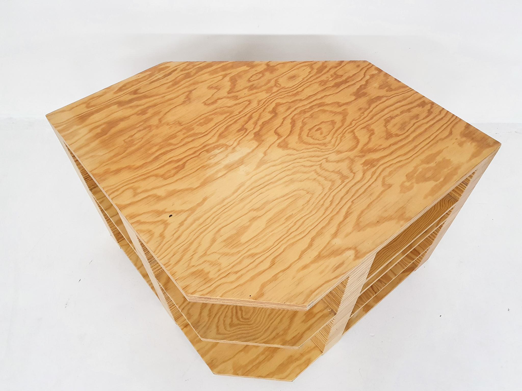 Exceptional Dutch Design Plywood Desk For Sale 6