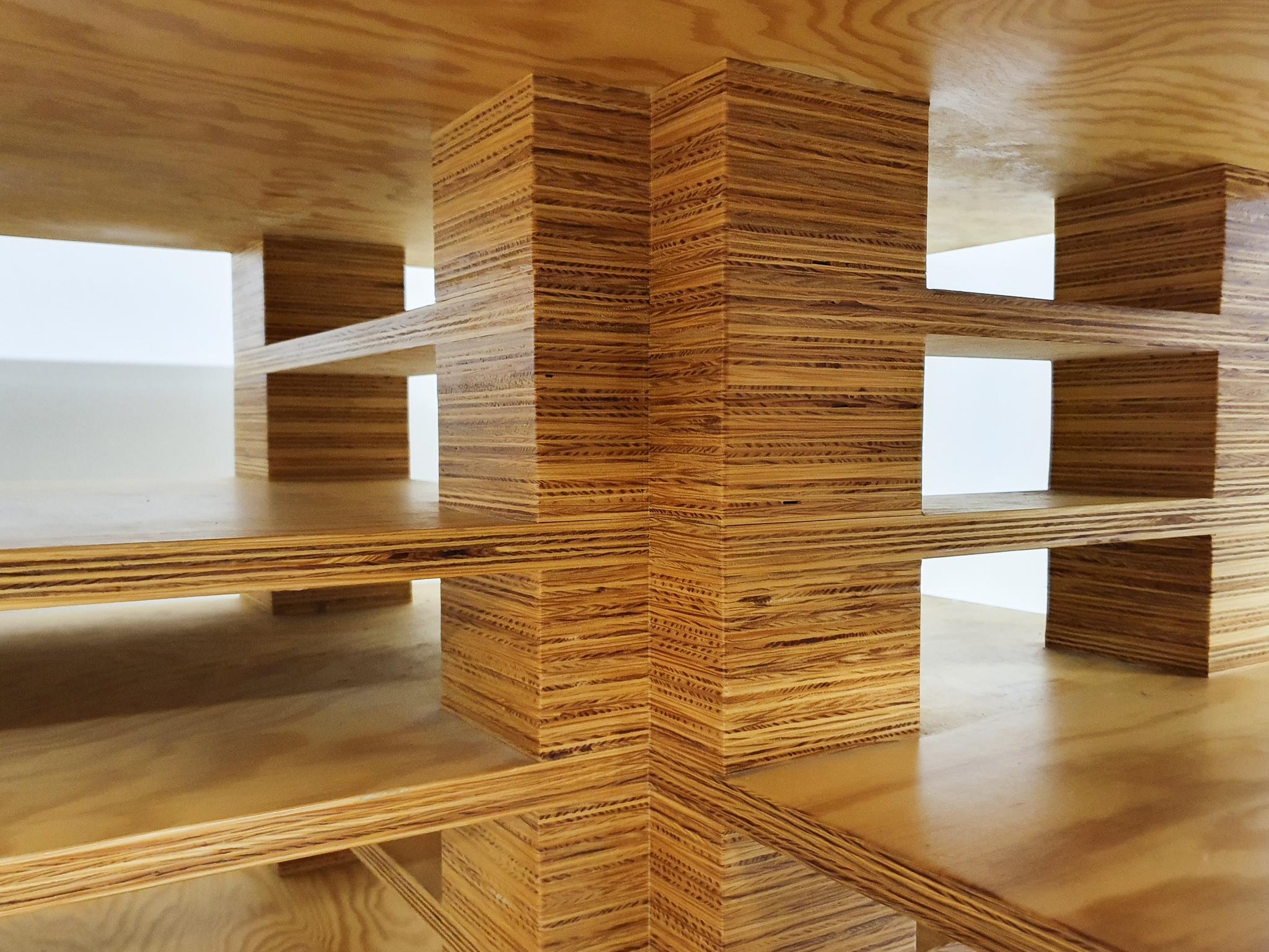 Exceptional Dutch Design Plywood Desk For Sale 11