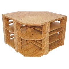 Retro Exceptional Dutch Design Plywood Desk