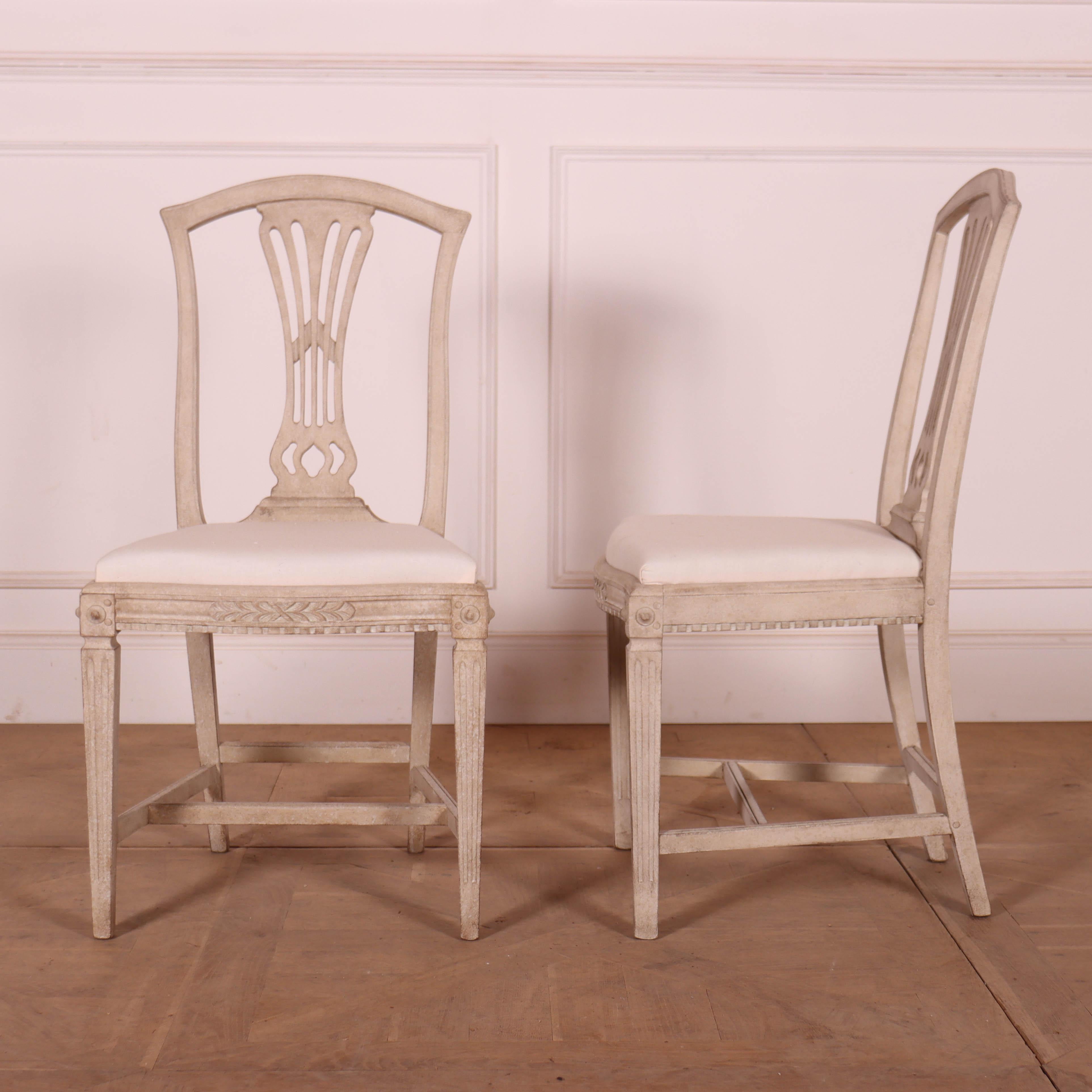 Exceptional Early 20th C Swedish Gustavian Style Dining Table and Chairs 8