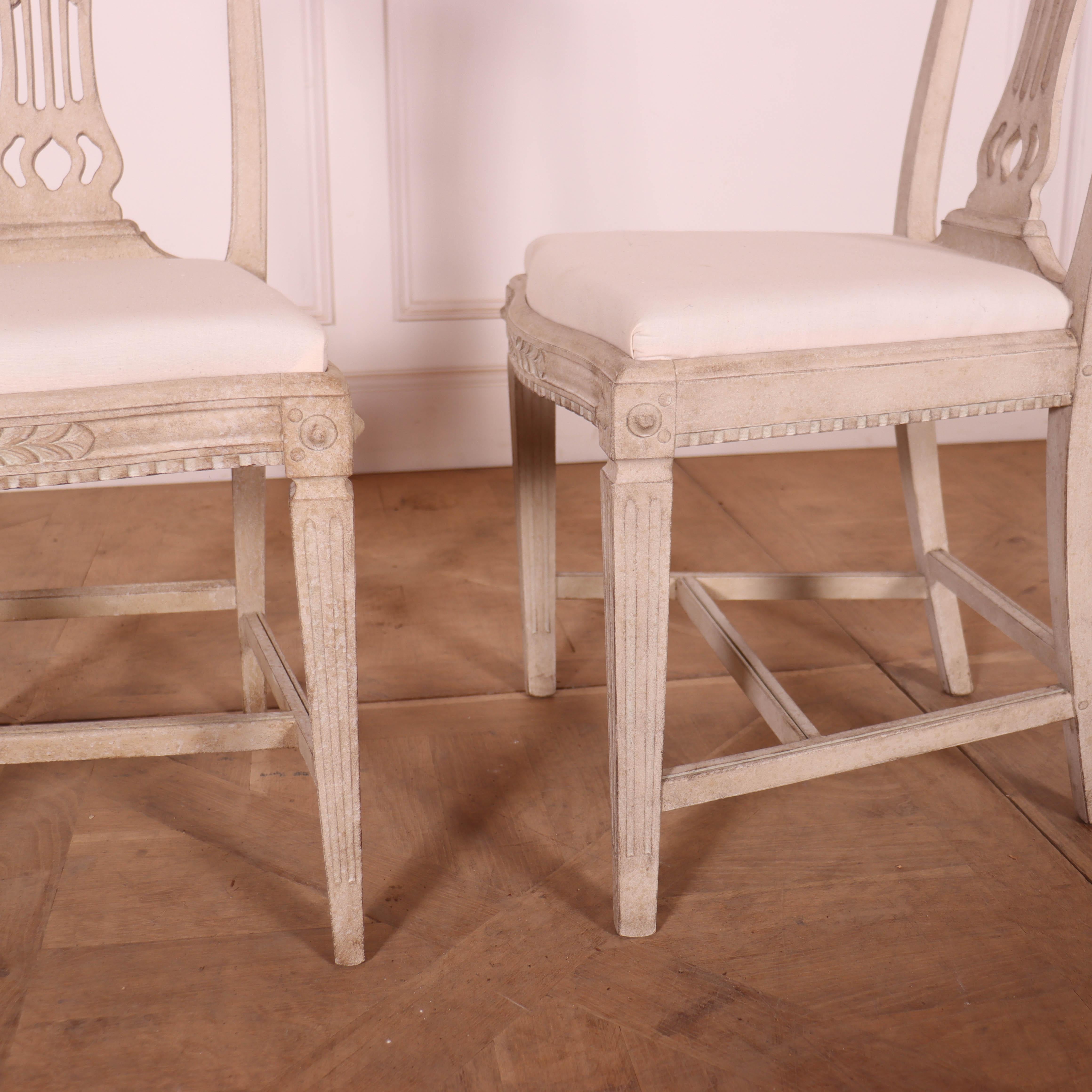 Exceptional Early 20th C Swedish Gustavian Style Dining Table and Chairs 12