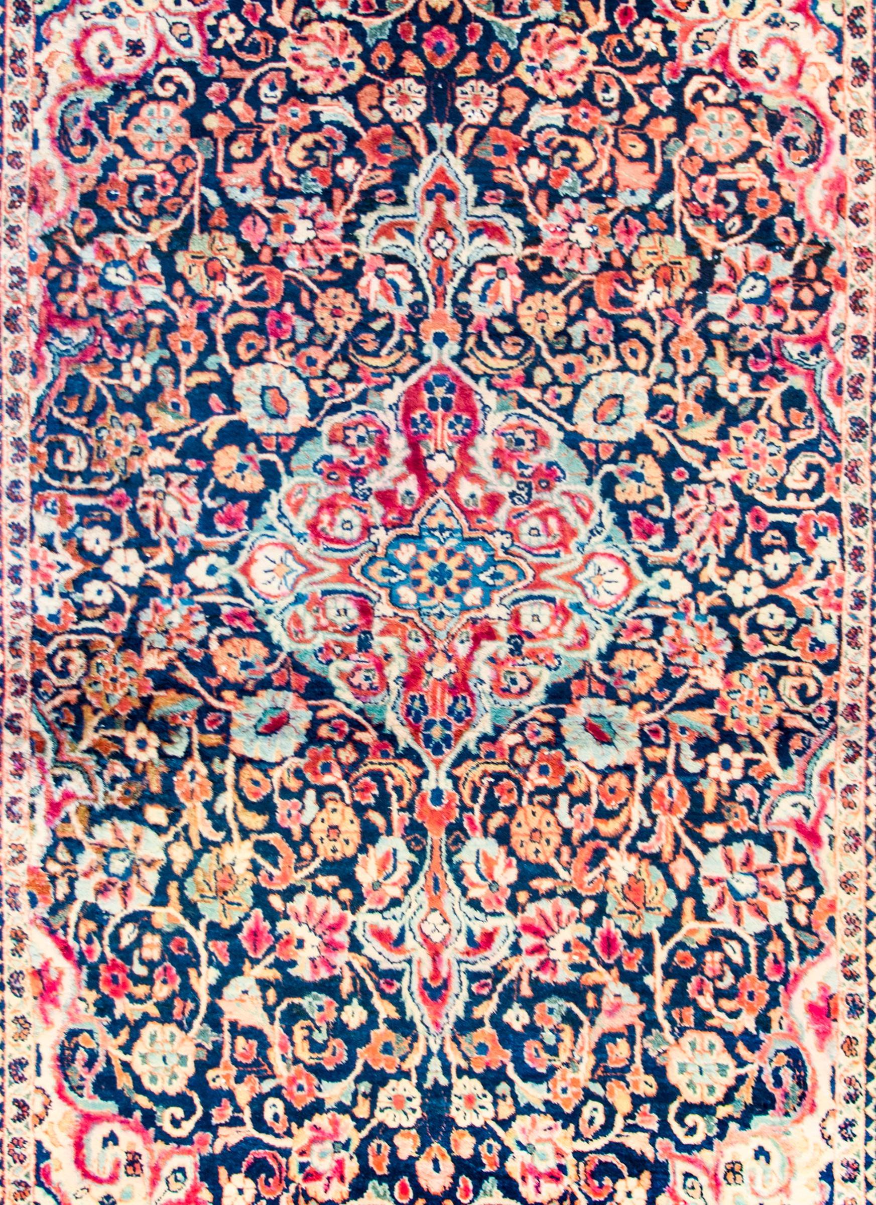 Persian Exceptional Early 20th Century Antique Kashan Rug For Sale