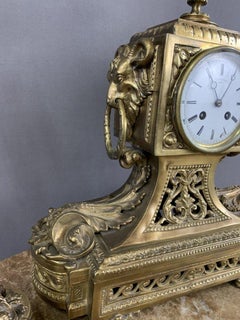 Exceptional early 20th-century bronze fireplace set.