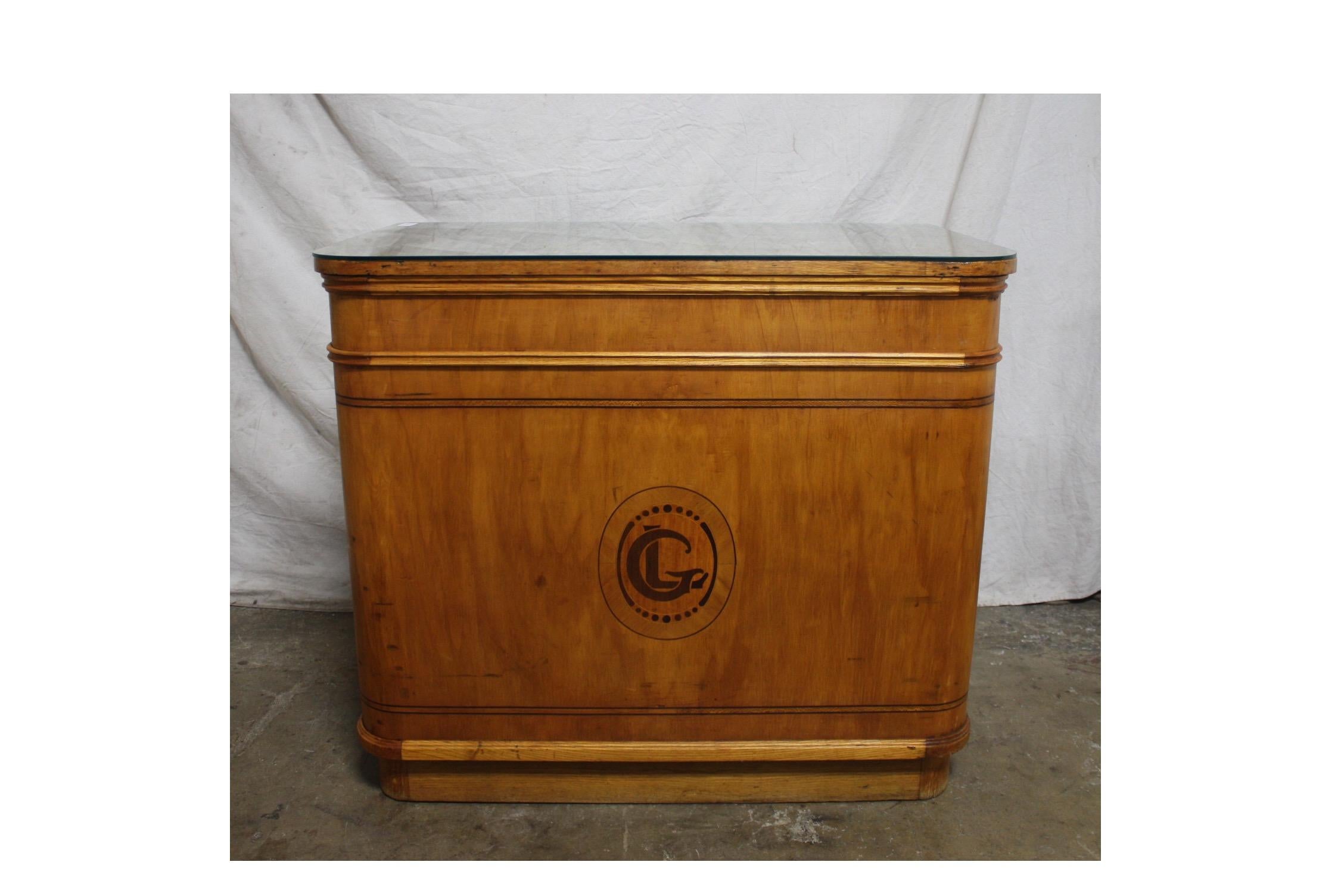 Exceptional early 20th century counter-chest is signed 