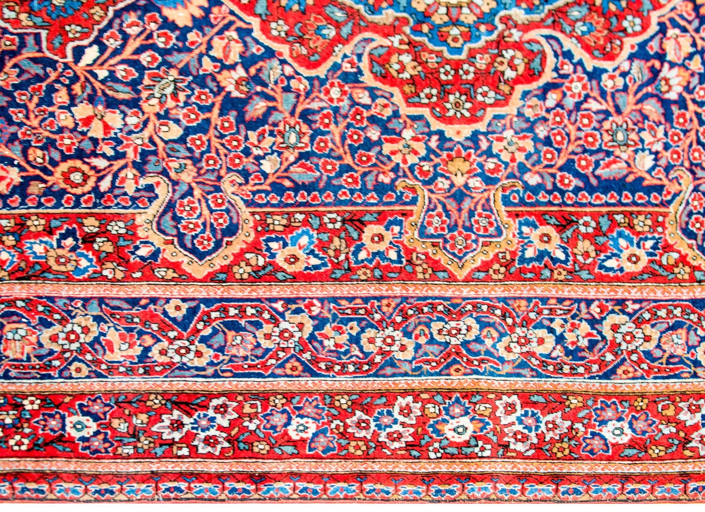 Excepcional alfombra Kashan de principios del siglo XX en Bueno estado para la venta en Chicago, IL