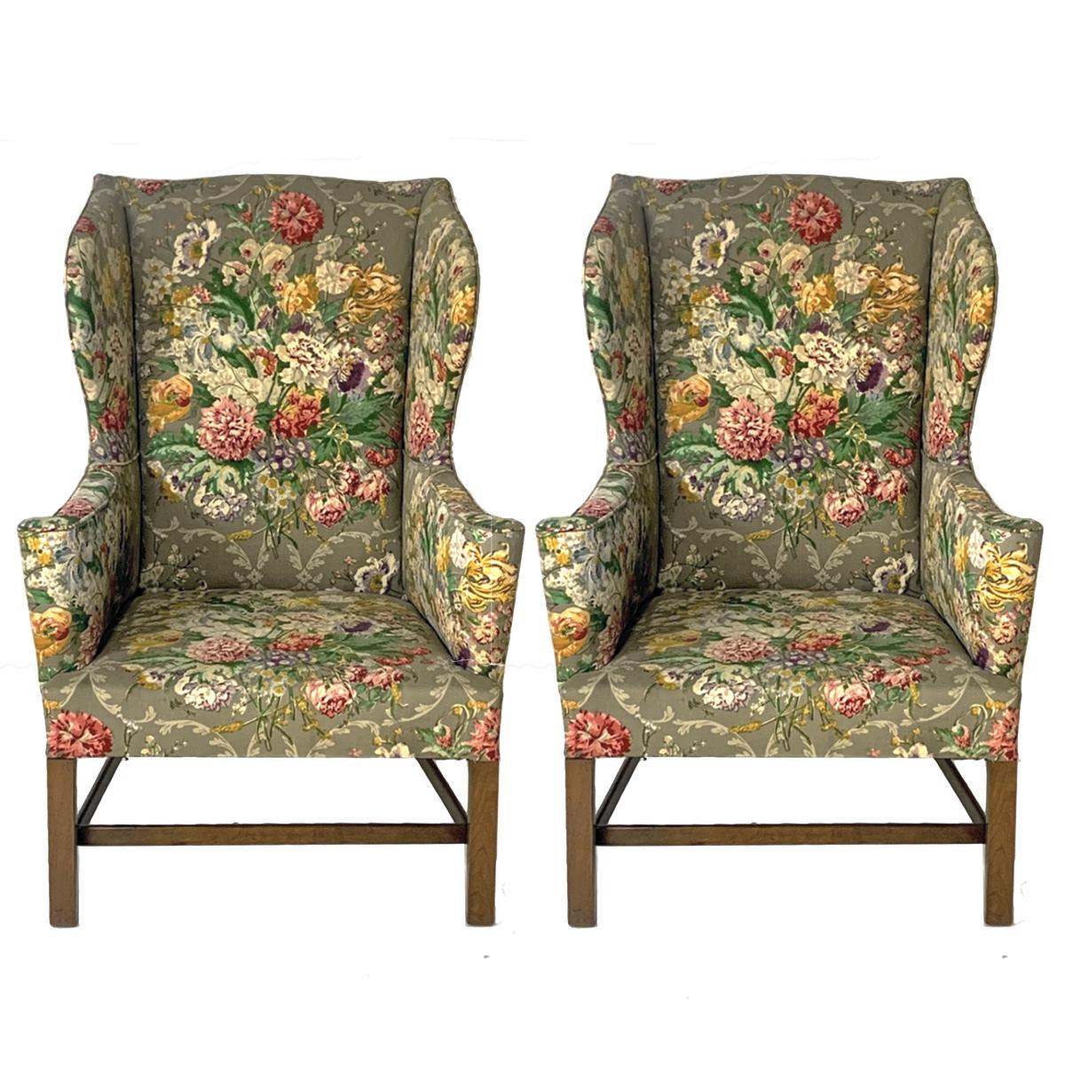 These chairs were obtained from an old Vermont estate full of very early American treasures. The upholstery is near excellent and absolutely stunning.