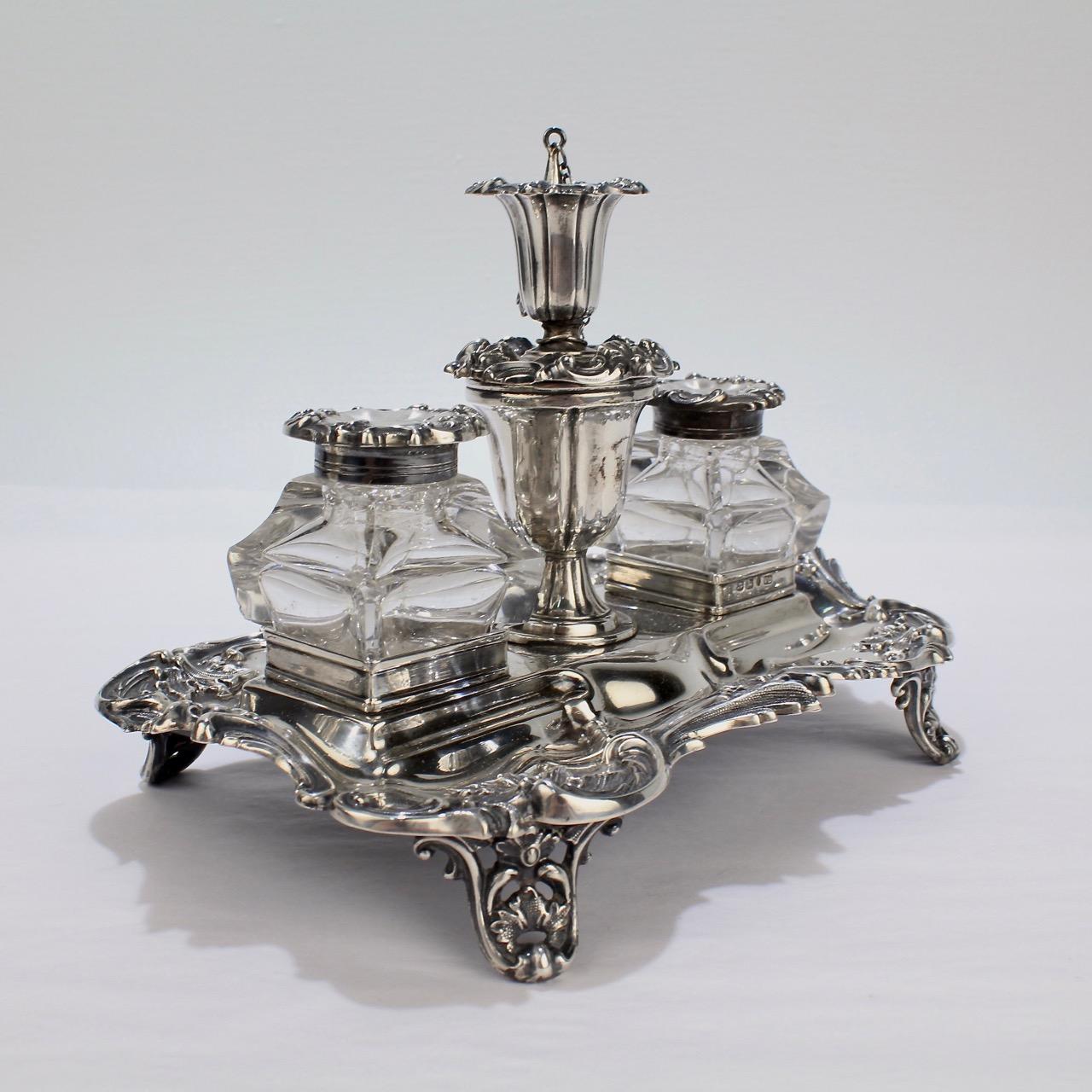 coin-silver inkstand