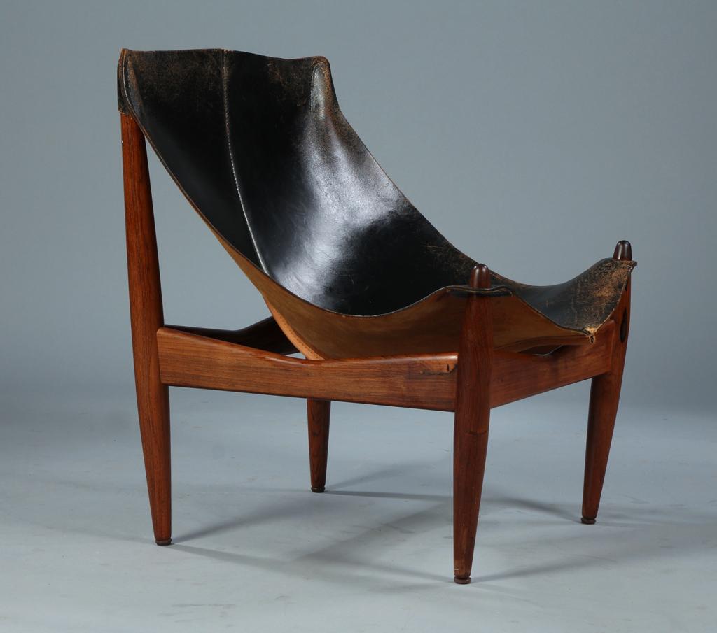  Illum Wikkelso easy chair and Table Mod '272' for C.F. Christiansen Sweden 1960 In Good Condition For Sale In Paris, FR