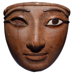 Vintage Exceptional Egyptian Sarcophagus Mask