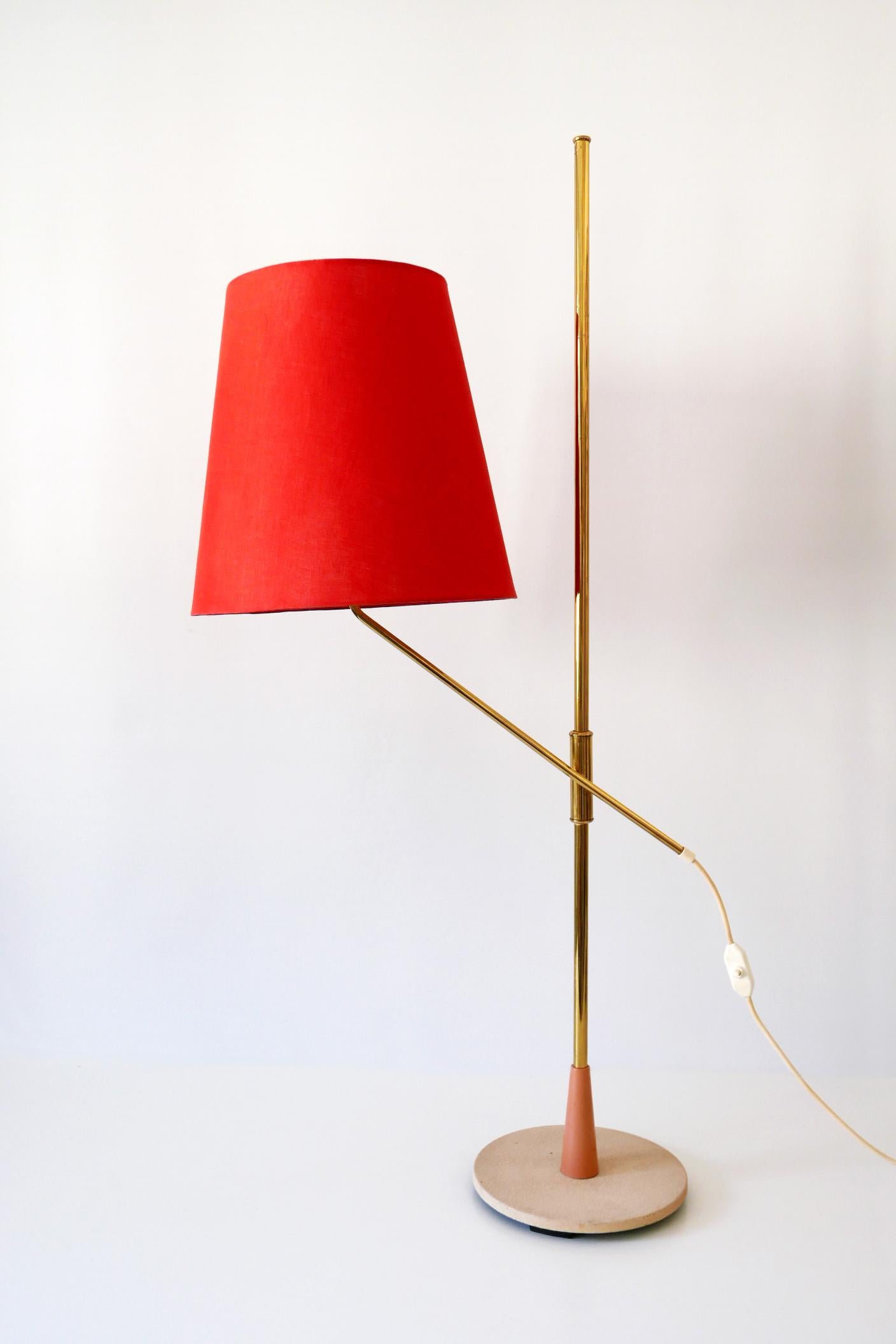 Exceptional, Elegant and Adjustable Mid-Century Modern Floor Lamp 1950s, Germany For Sale 7